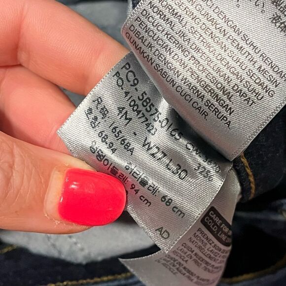 Levi's Mid-Rise Skinny Jeans Dark Wash Size 4 - Picture 9 of 11